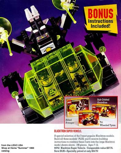 LEGO Blacktron II Blacktron Super Vehicle (Value 3-Pack) (4741-1)