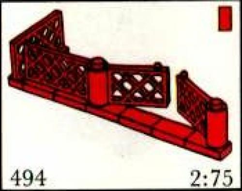 LEGO Supplemental Gates and Fence, Red (System) (494-1)