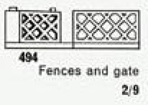 LEGO Supplemental Gates and Fence, White (The Building Toy) (494-2)
