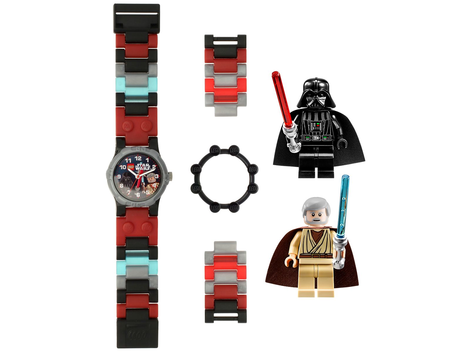 LEGO Clocks and Watches Darth Vader vs Obi-Wan Buildable Watch with Toy (5002211-1)