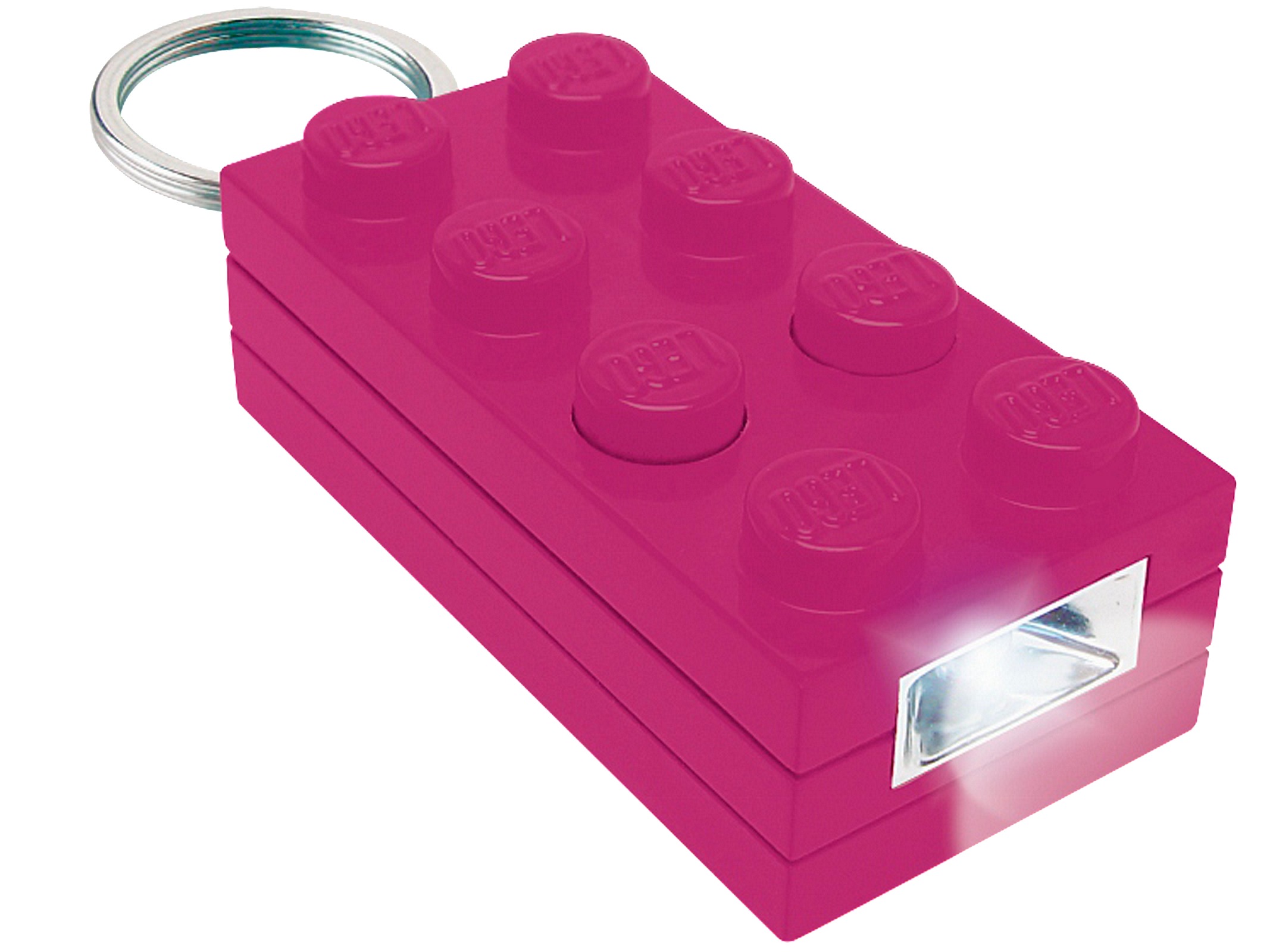 LEGO Key Chain Friends 2 x 4 Brick Key Light (Pink) (5002467-1)