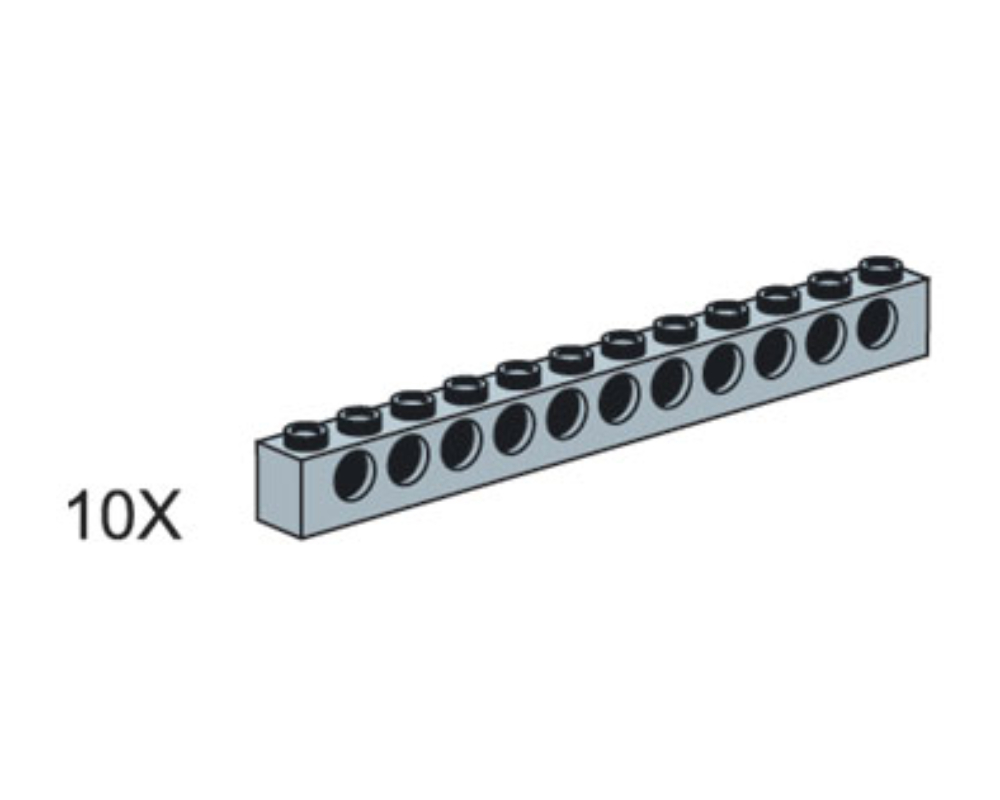 LEGO Technic 1x12 Gray Technic Bricks (5003211-1)