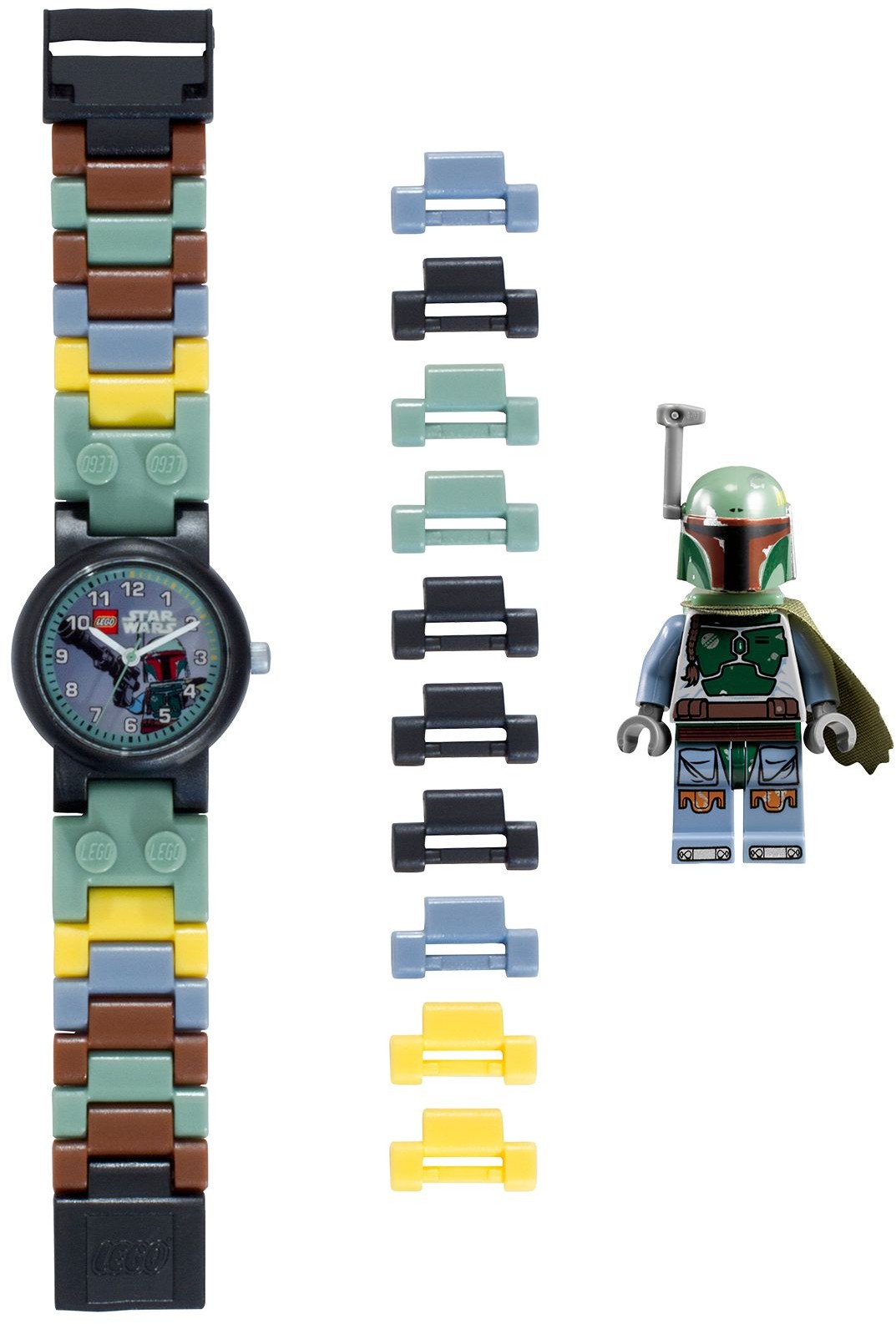 LEGO Clocks and Watches Boba Fett Minifigure Watch (5004605-1)