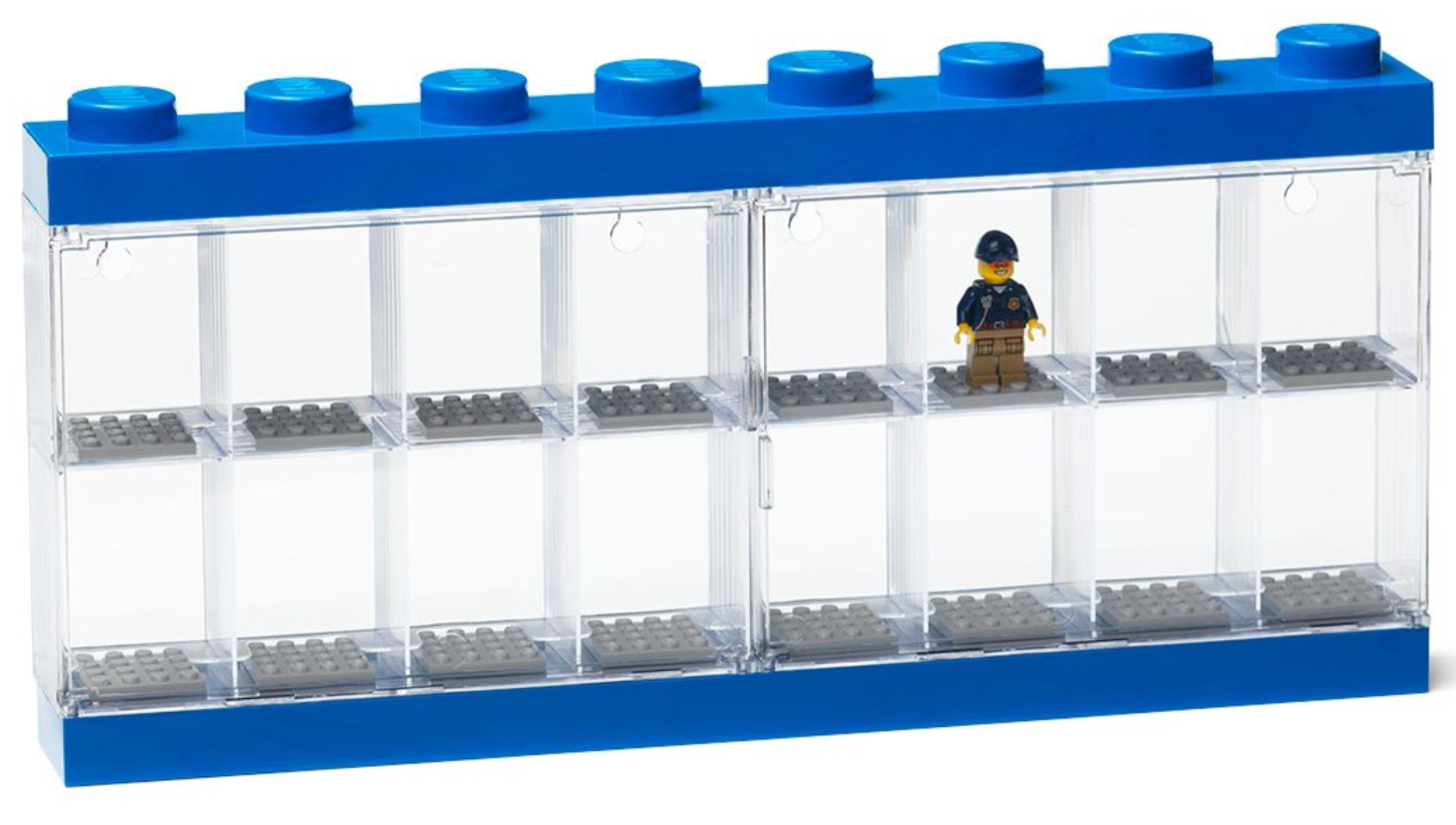 LEGO Storage Minifigure Display Case 16 (Blue) (5005772-1)