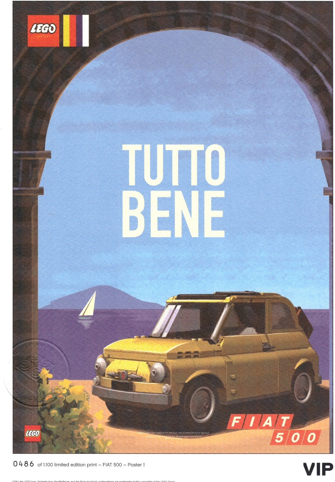 LEGO Posters and Art Prints Fiat Art Print: "Tutto Bene" (5006303-1)