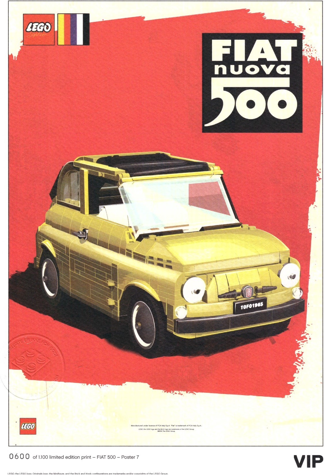 LEGO Posters and Art Prints Fiat Art Print: "Nuova Russo" (5006310-1)