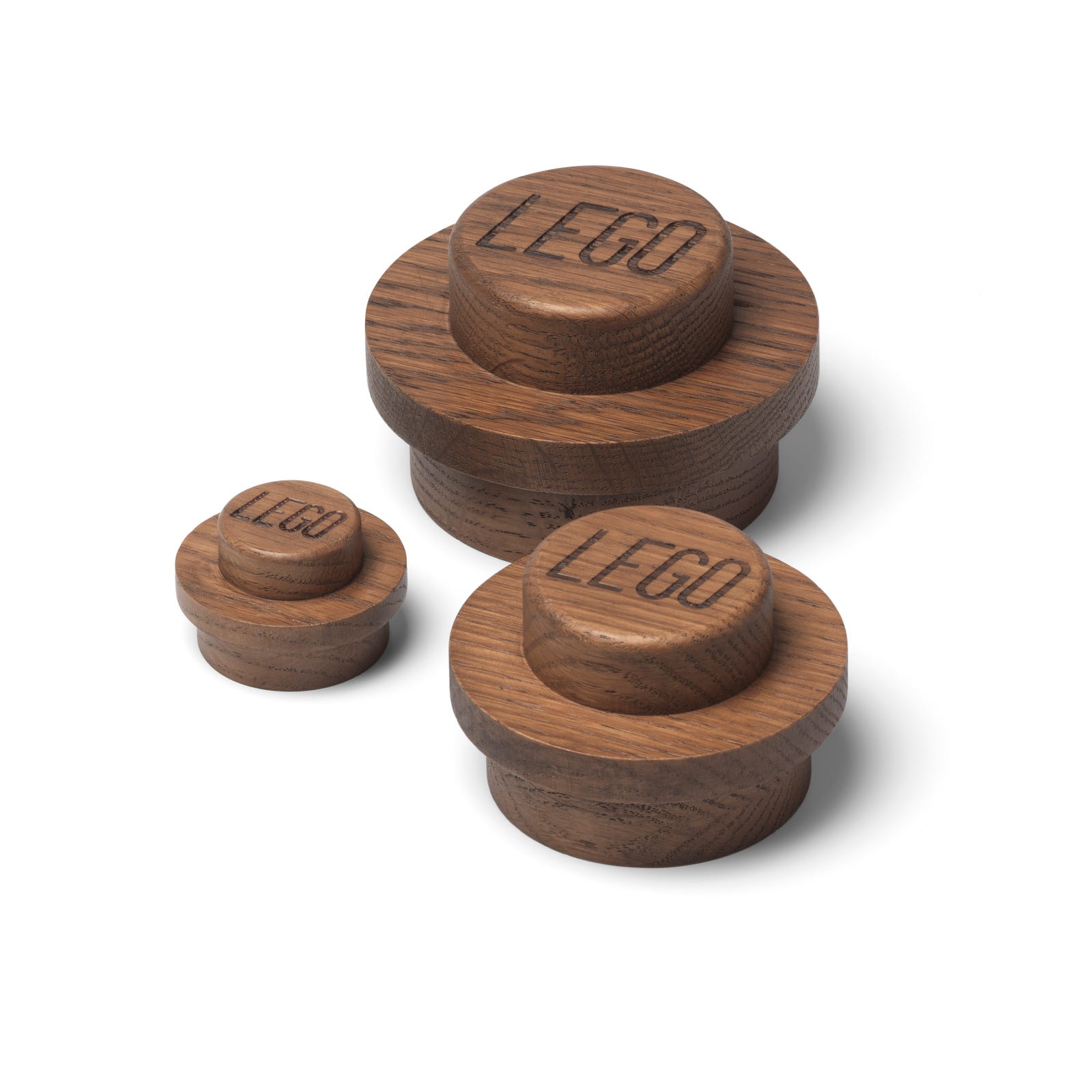 LEGO Houseware Wooden Wall Hanger Set (Dark Oak) (5007112-1)