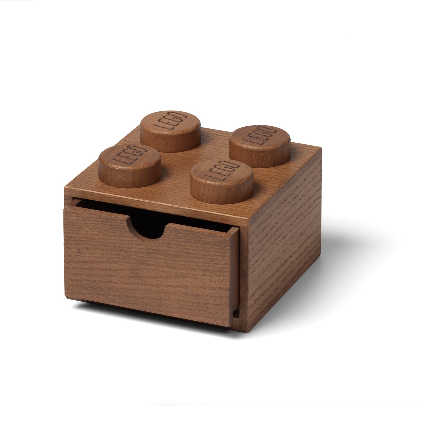 LEGO Storage Wooden Desk Drawer 2 x 2 (Dark Oak) (5007115-1)