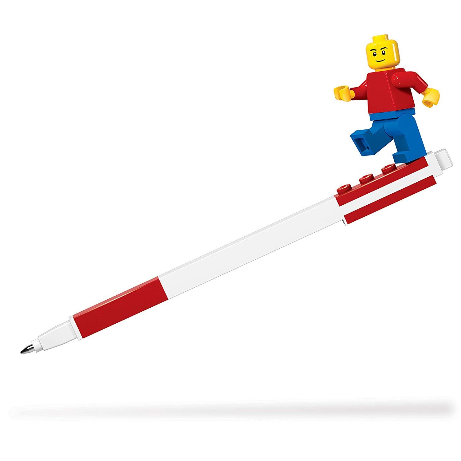LEGO Stationery and Office Supplies Gel Pen with Minifigure (Red) (5007209-1)