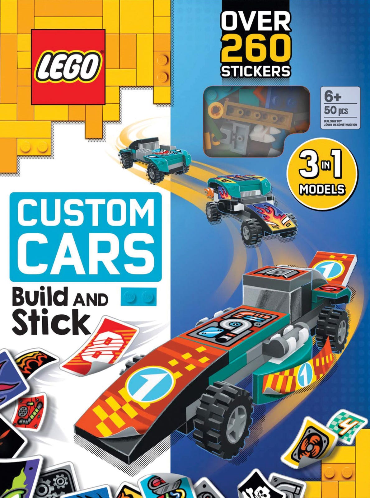LEGO Ideas Books Build and Stick: Custom Cars (5007552-1)
