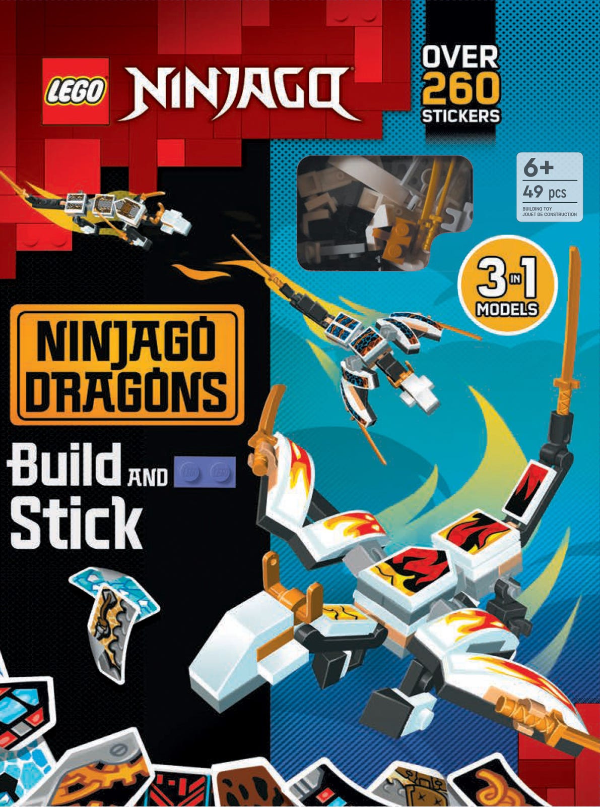 LEGO Ideas Books Ninjago: Build And Stick: NINJAGO Dragons (5007553-1)