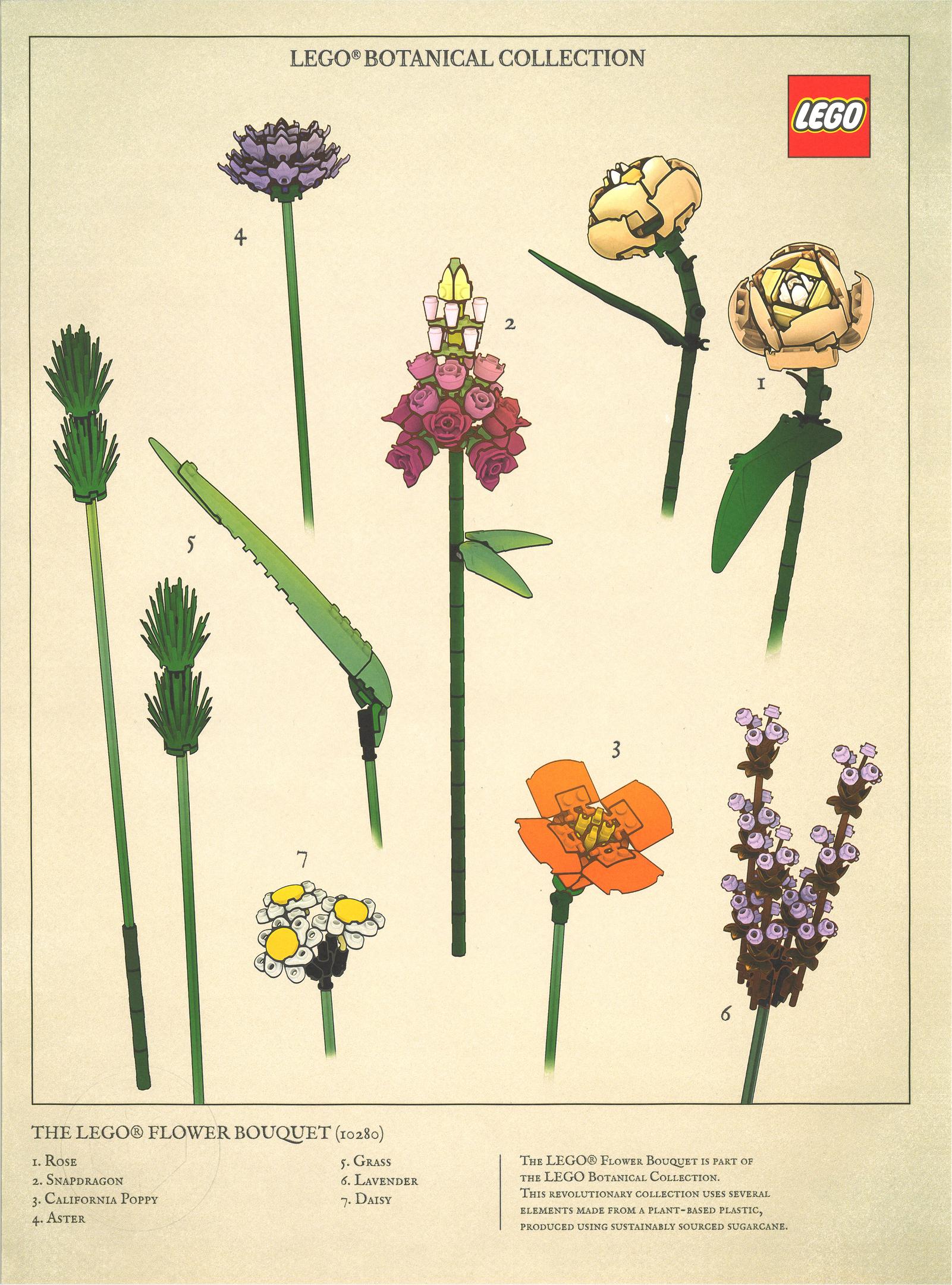 LEGO Posters and Art Prints Botanical Collection Art Print – Bouquet (5007798-1)