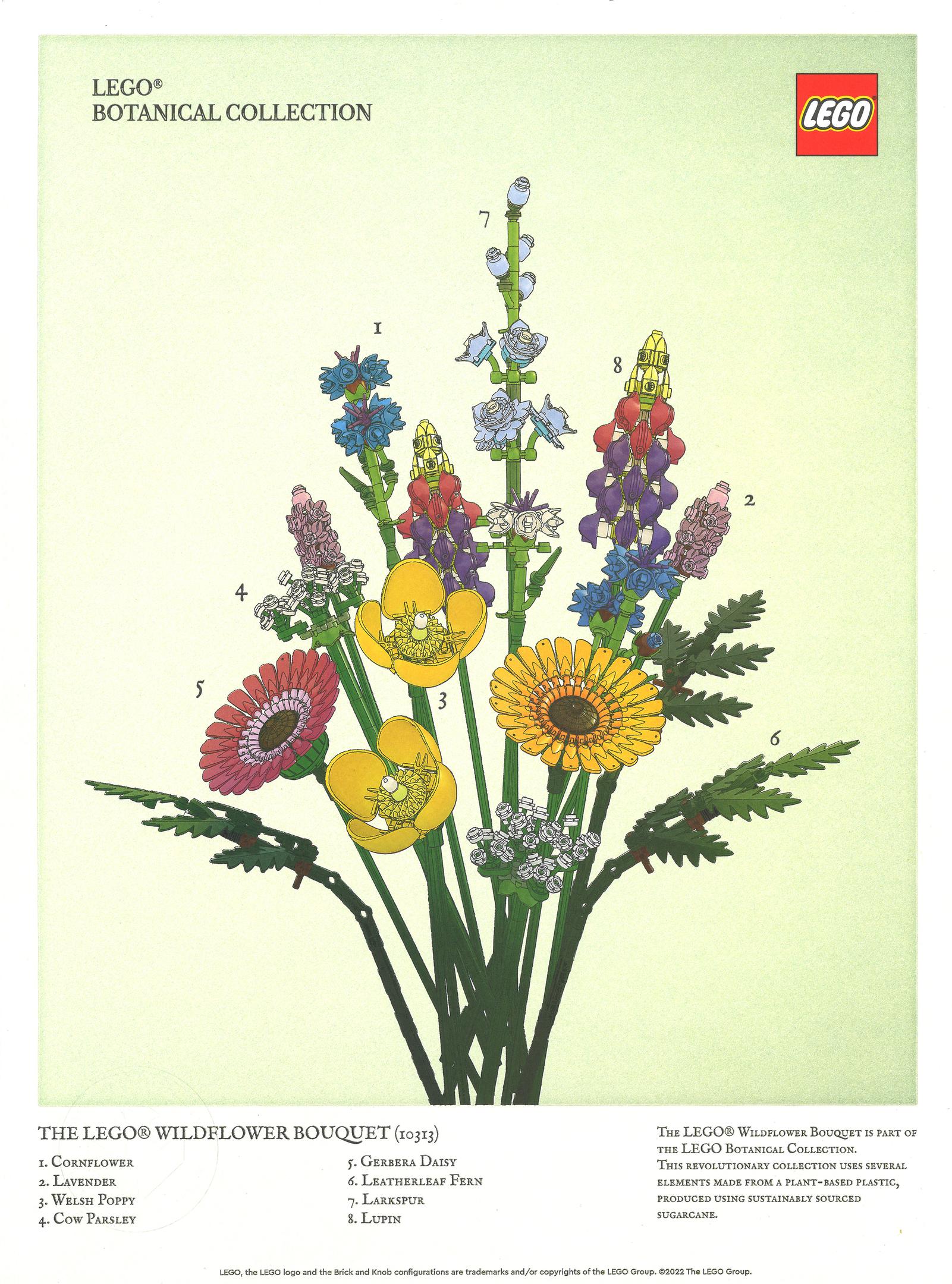 LEGO Posters and Art Prints Botanical Collection Art Print – Wildflower Bouquet (5007799-1)
