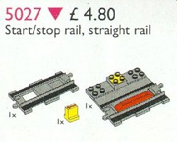 LEGO Trains Start-Stop Rail and Straight Rail (5027-1)