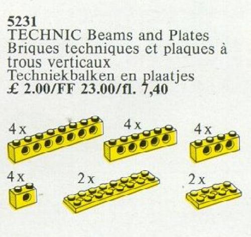 LEGO Technic TECHNIC Beams and Plates [Yellow] (5231-1)