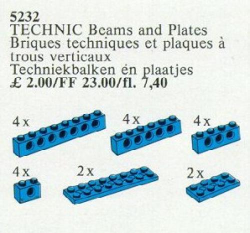 LEGO Technic TECHNIC Beams and Plates [Blue] (5232-1)