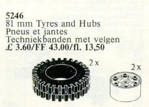 LEGO Technic X-Large Tires / 81 mm Tyres and Hubs (5246-1)