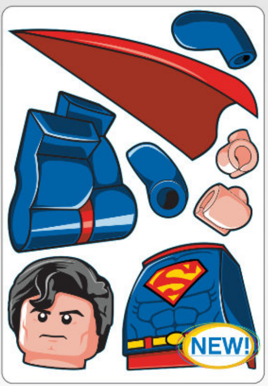 LEGO Gear Superman Staticker (52509-1)