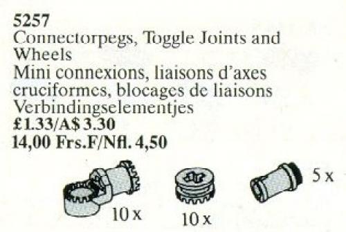 LEGO Technic Connector Pegs, Toggle Joints, and Wheels (5257-1)