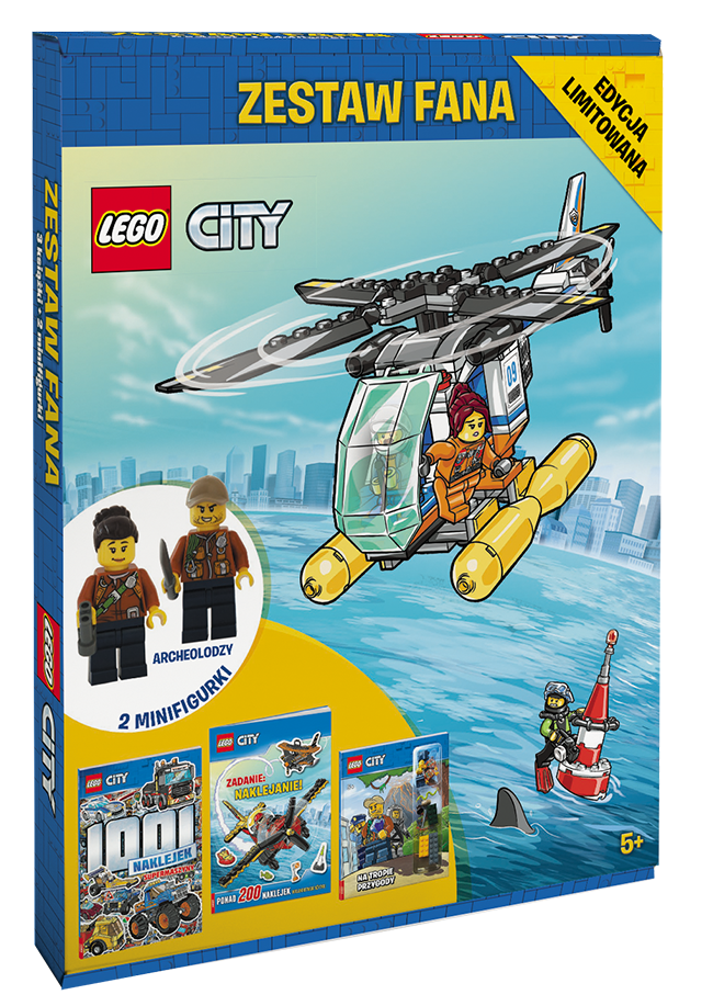 LEGO Activity Books with LEGO Parts City: Zestaw Fana (5907762061780-1)