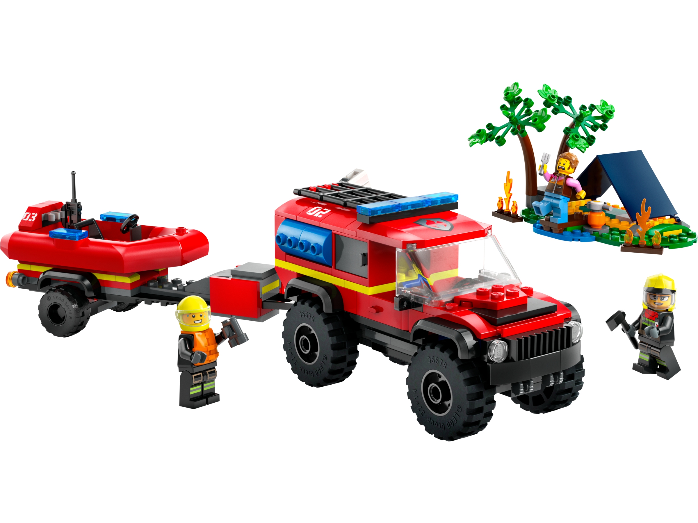 LEGO Fire 4x4 Fire Engine with Rescue Boat (60412-1)