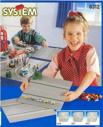 LEGO Classic Town Straight Road Plates (6312-1)