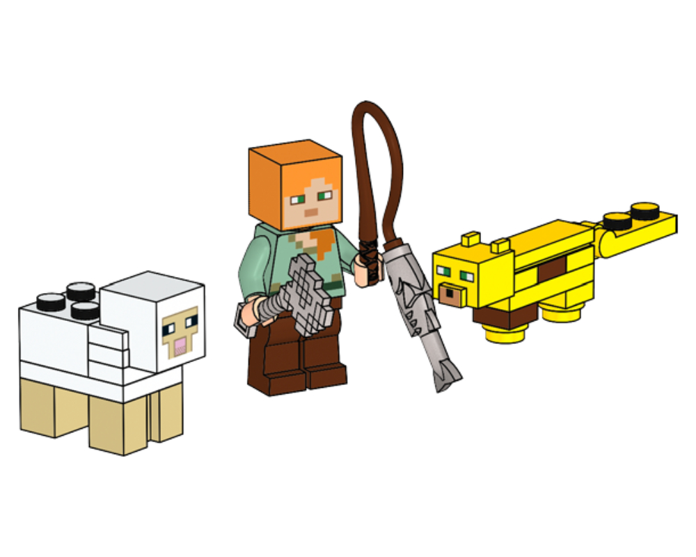 LEGO Minecraft Alex with Ocelot and Sheep (662103-1)