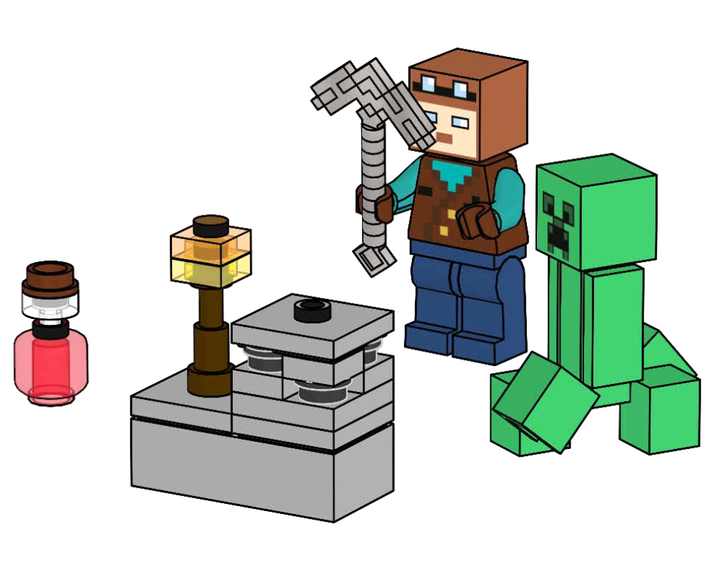 LEGO Minecraft Miner with Creeper and Ores (662204-1)