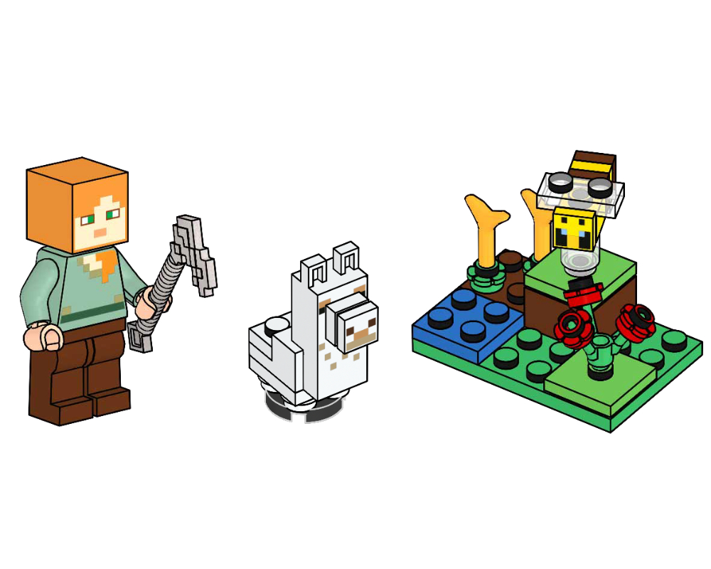 LEGO Minecraft Alex, Baby Llama and Bee (662308-1)