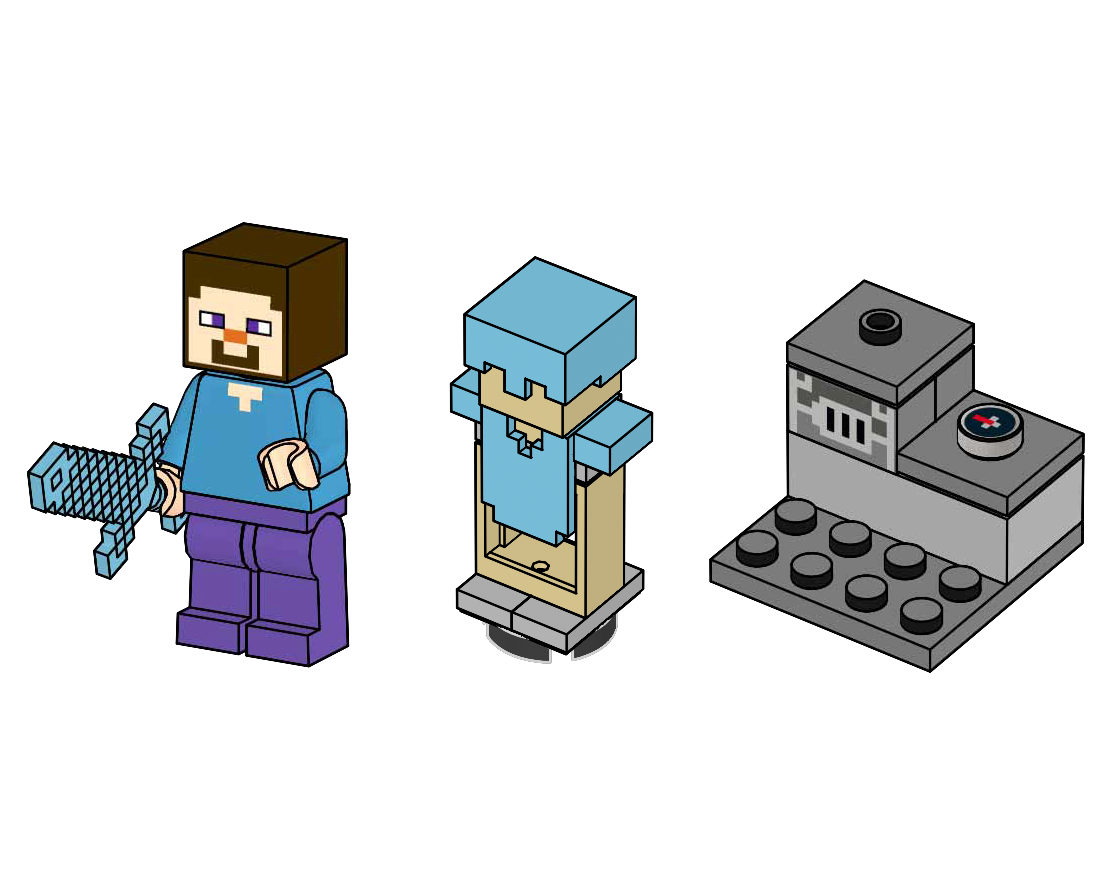 LEGO Minecraft Steve with Armor Stand and Blast Furnace (662317-1)