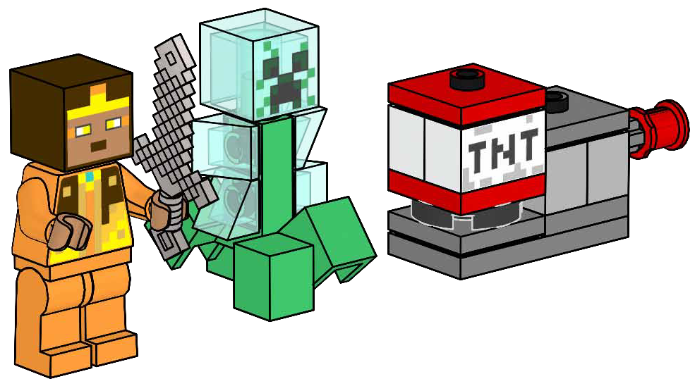 LEGO Minecraft Golden Knight and Charged Creeper (662406-1)