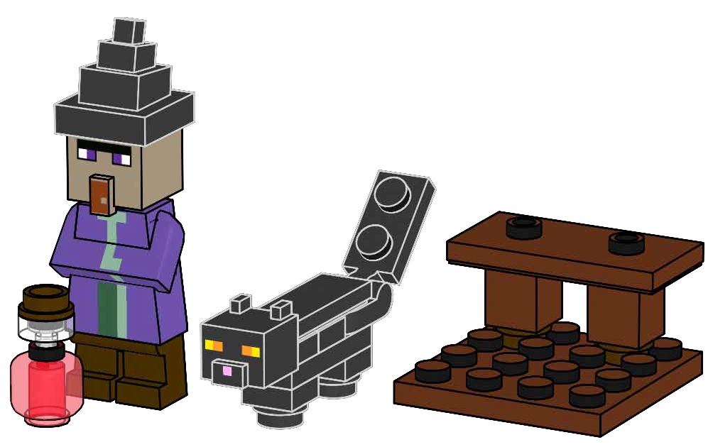LEGO Minecraft Witch and Black Cat (662408-1)