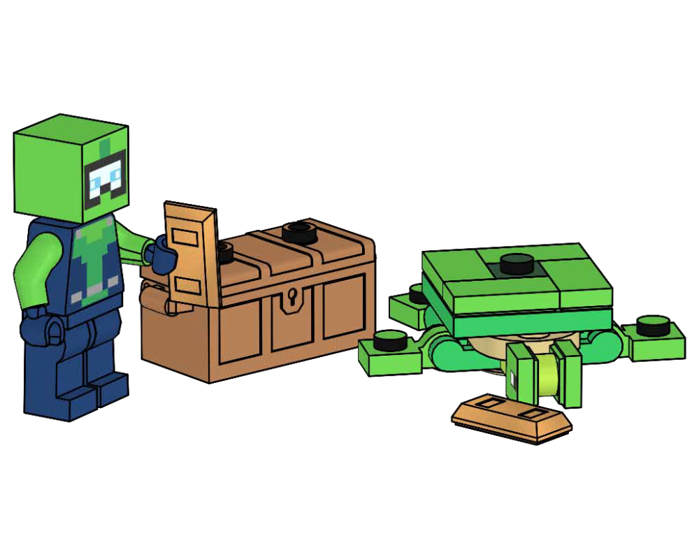 LEGO Minecraft Diver with Turtle and Treasure Chest (662505-1)
