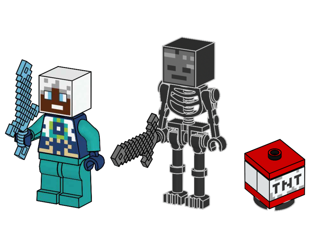 LEGO Minecraft Wither Skeleton and Ender Explorer with TNT (662506-1)