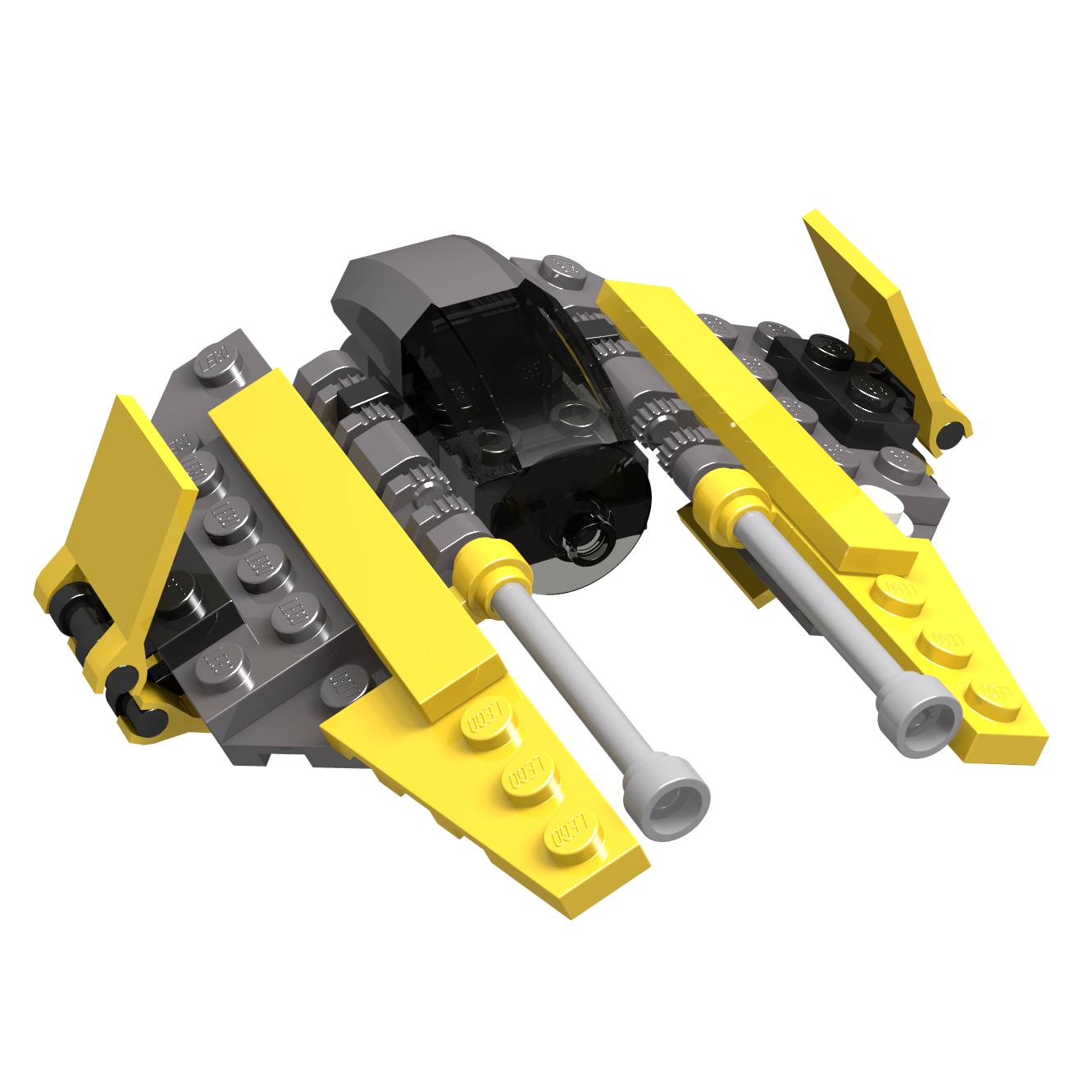 LEGO Star Wars Jedi Starfighter - Mini - Korean Duracell promo package with 8 AA batteries (6966-2)