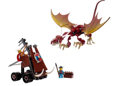 LEGO Vikings Viking Catapult versus the Nidhogg Dragon (7017-1)