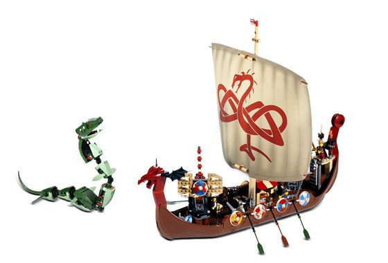 LEGO Vikings Viking Ship challenges the Midgard Serpent (7018-1)
