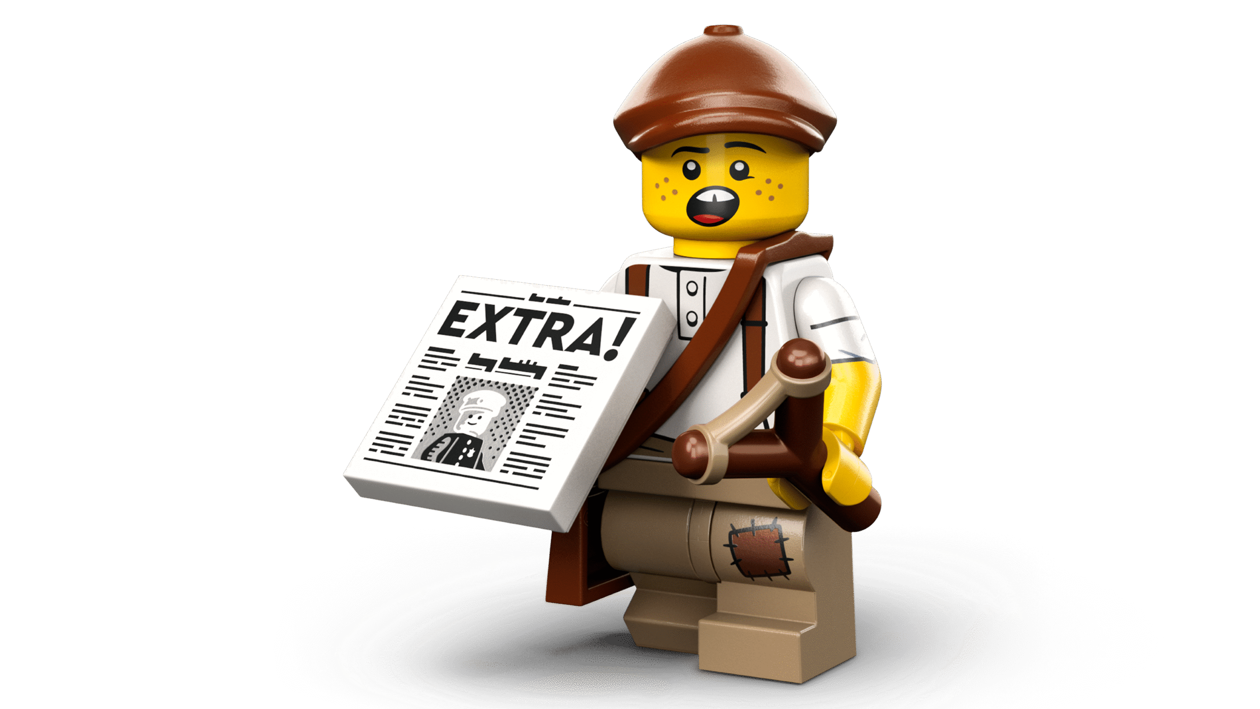 LEGO Series 24 Minifigures Newspaper Kid (71037-12)