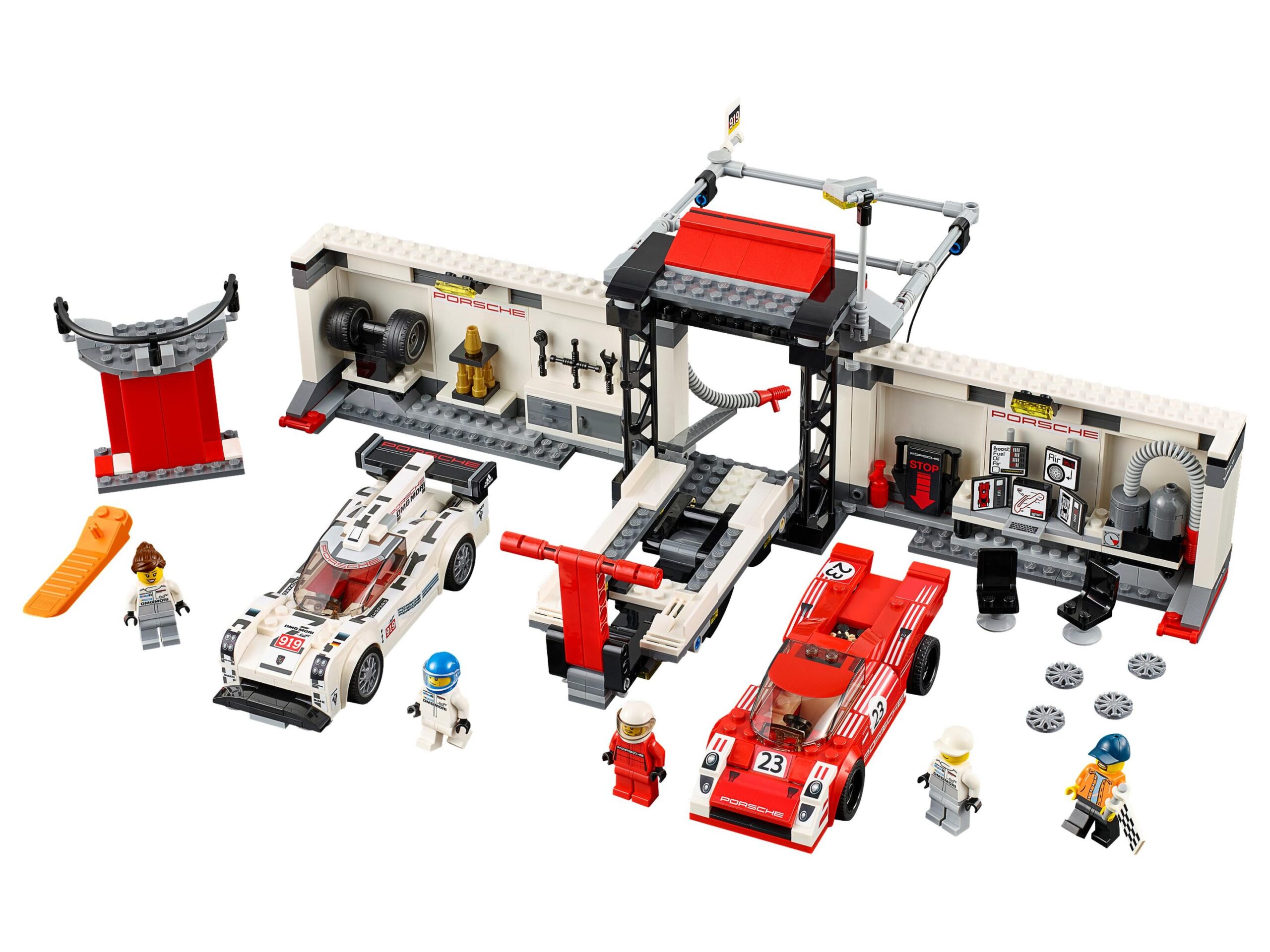 LEGO Speed Champions Porsche 919 Hybrid and 917K Pit Lane (75876-1)