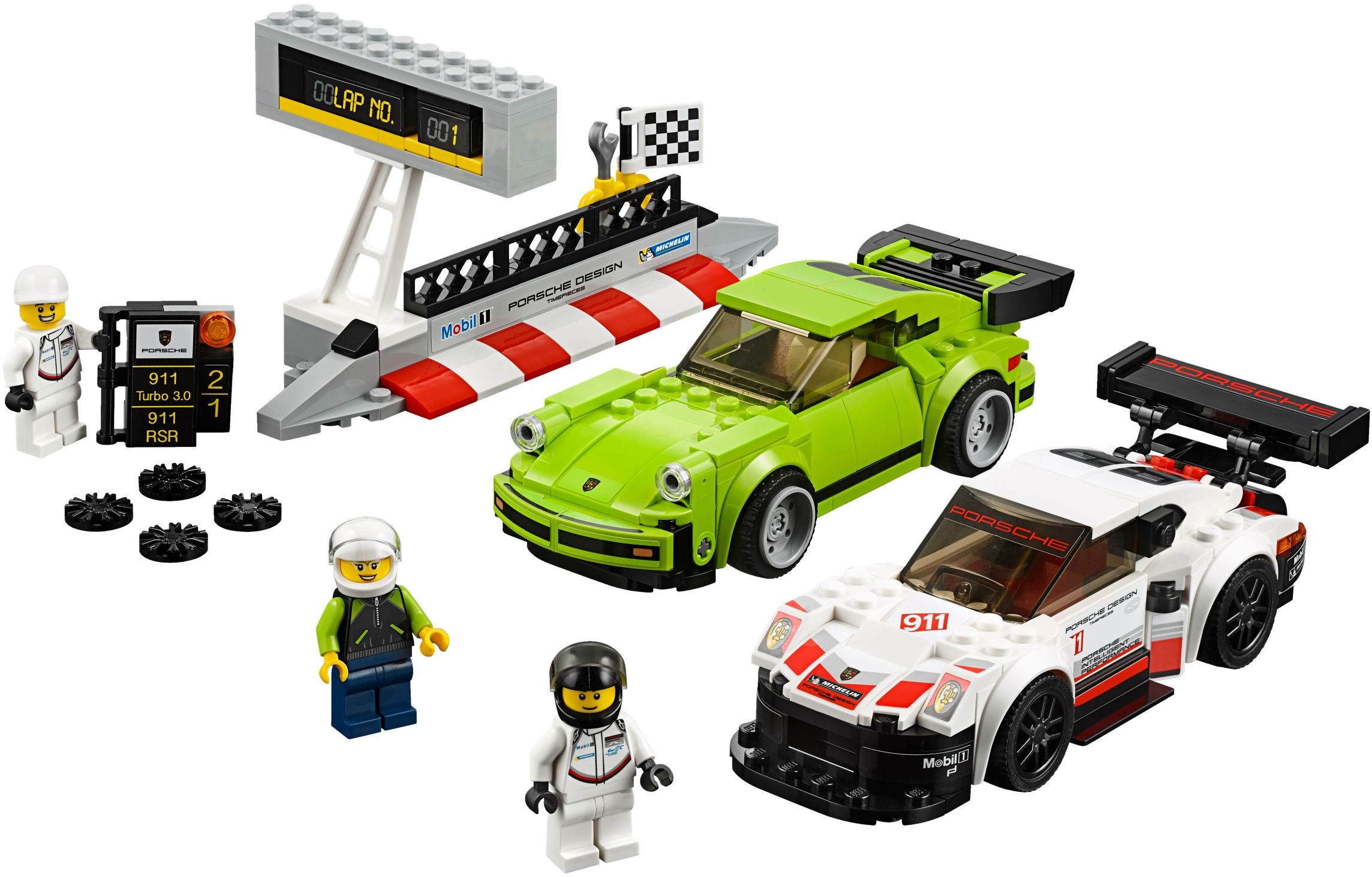 LEGO Speed Champions Porsche 911 RSR and 911 Turbo 3.0 (75888-1)