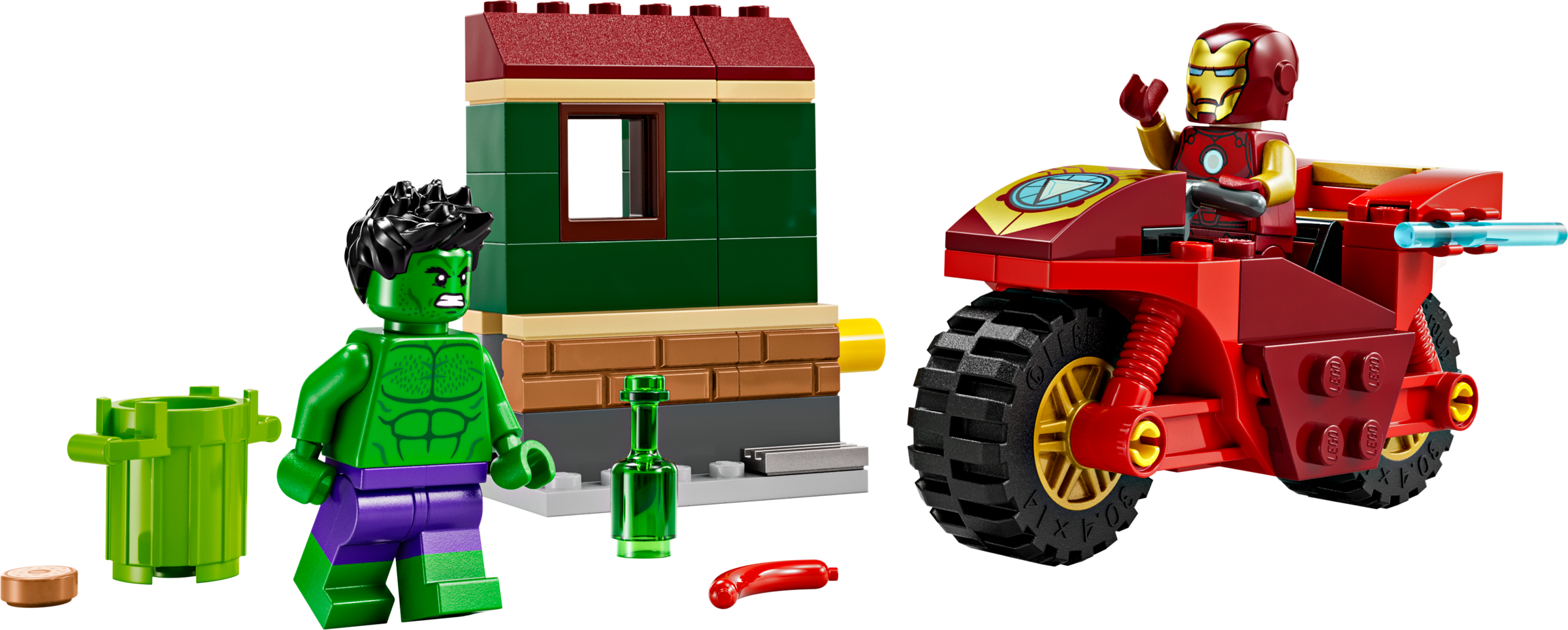 LEGO Avengers Iron Man with Bike and The Hulk (76287-1)