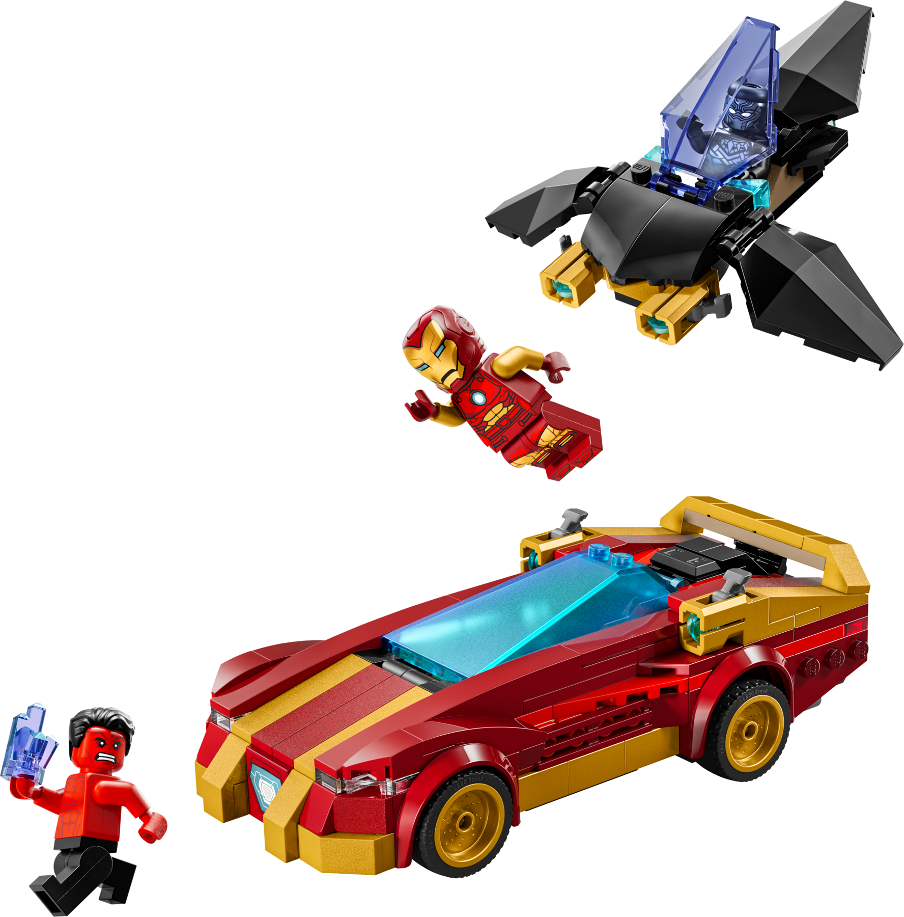 LEGO Avengers Iron Man Car & Black Panther vs. Red Hulk (76310-1)