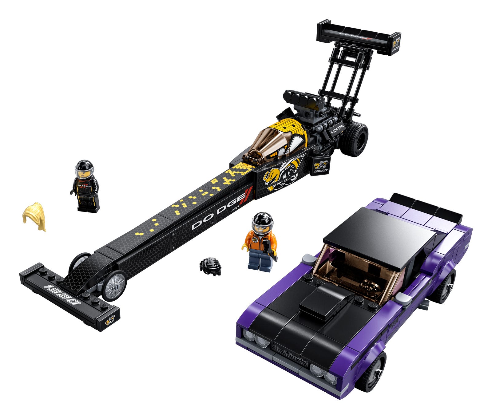 LEGO Speed Champions Mopar Dodge//SRT Top Fuel Dragster and 1970 Dodge Challenger T/A (76904-1)