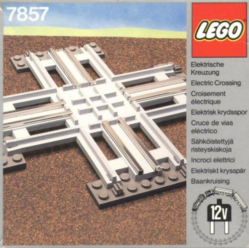 LEGO 12V Crossing, Electric Rails Gray 12v (7857-1)