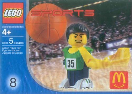LEGO Basketball McDonald's Sports Set Number 8 - Green Basketball Player #35 (7918-1)