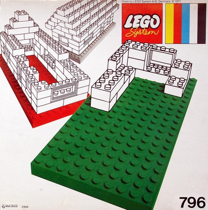 LEGO Supplemental Baseplates, Green and Yellow (796-1)