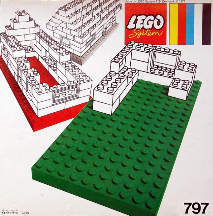 LEGO Supplemental Baseplates, Gray and White (797-1)