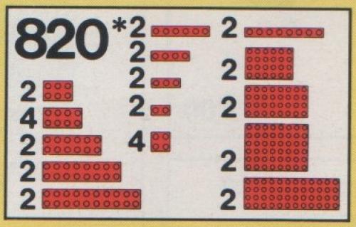 LEGO Supplemental Parts Pack, Red Plates (820-1)