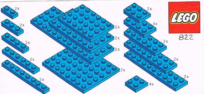 LEGO Supplemental Parts Pack, Blue Plates (822-1)