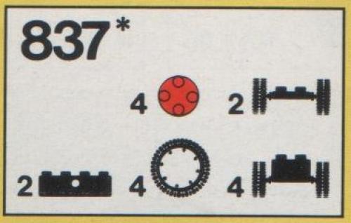 LEGO Supplemental Wheels and Tires Parts Pack (837-1)